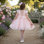 ELIANA DRESS & BOW SET BLUSH PINK