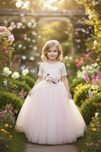 GRACIE GOWN & BELT SET PINK