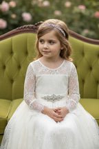 AINSLEY DRESS & BELT SET IVORY