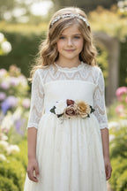 SPLENDOR GOWN & BELT SET IVORY
