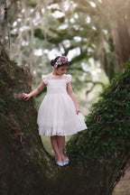 OLIVIA DRESS ANTIQUE WHITE