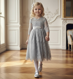 BELLA RAFAELA DRESS & BELT SET SILVER