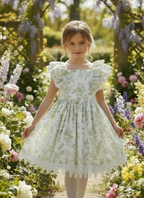 ANNA DRESS GREEN FLORAL