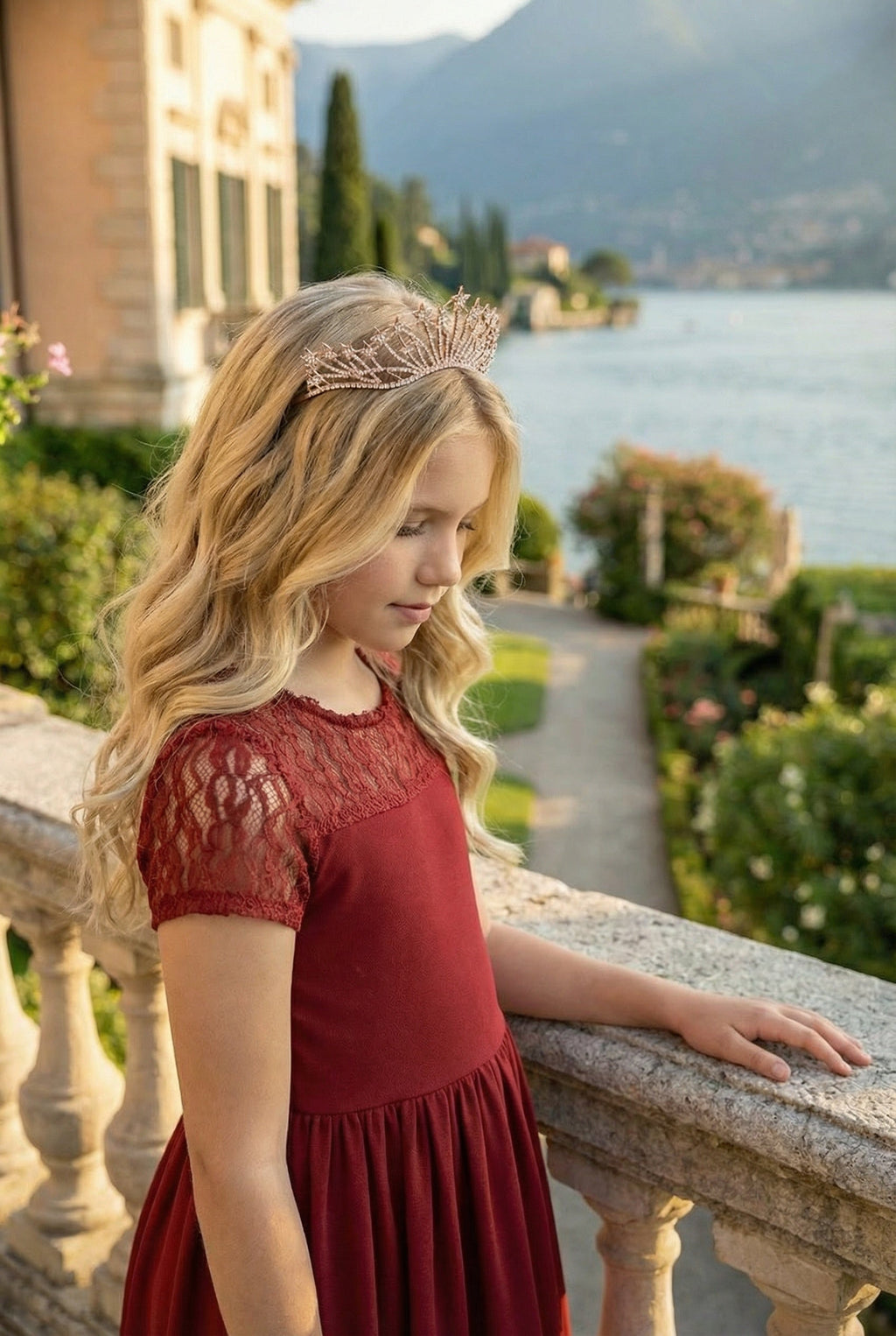 MEGHAN GOWN CRIMSON