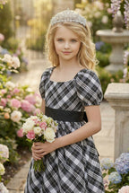 ARIELLE DRESS BLACK & WHITE PLAID
